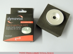 PHONO Alu středový adaptér 45rpm Silver nebo Black