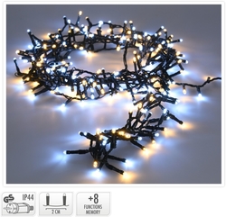 LED řetěz studená/teplá bílá 24m 