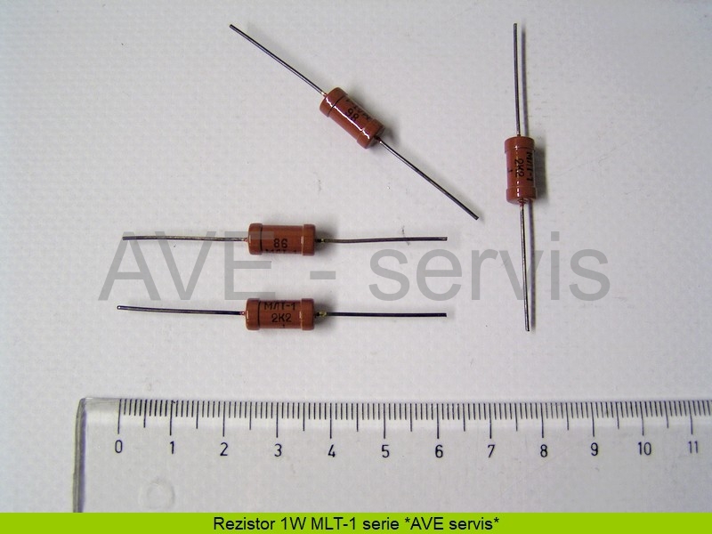 Rezistor MLT-1 hodnot 10R - 82R, NOS