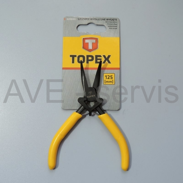 Kleště zahnuté prodloužené 125mm Topex