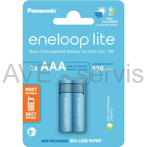Nabíjecí aku NiMh 2xAAA 550mAh eneloop Ready To Use