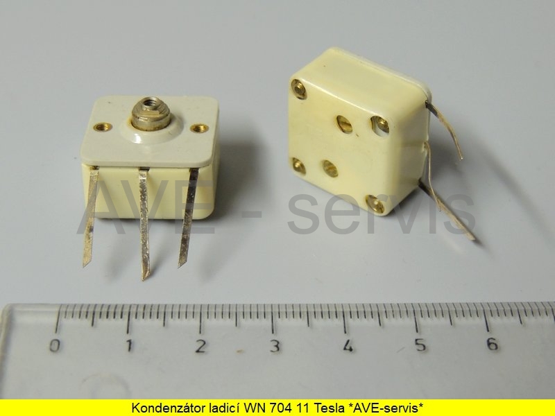 Kondenzátor ladicí TESLA 2x12,5pF - NOS