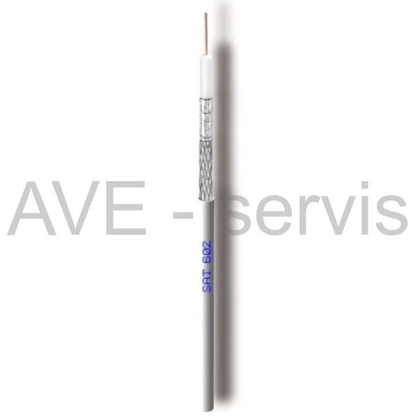 Kabel koaxiální CAVEL SAT602 vnitřní pr.6mm bílý