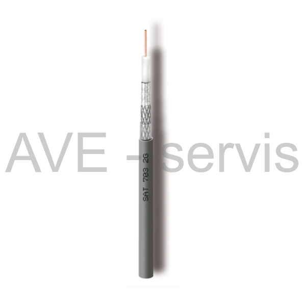 Kabel koaxiální CAVEL SAT703-2G venkovní pr.7,6mm bílý