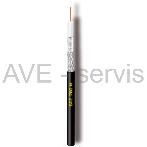 Kabel koaxiální CAVEL SAT703N vnitřní pr.6,6mm černý