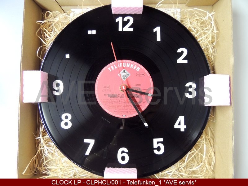 Hand Made CLOCK - hodiny z vinylových LP