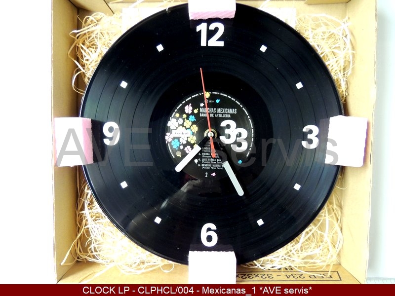 Hand Made CLOCK - hodiny z vinylových LP