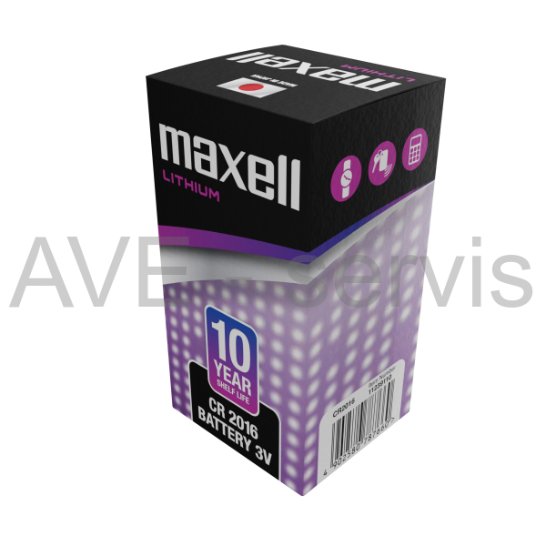 Baterie Lithiová mincová CR2016 Maxell 3V
