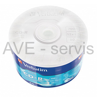 VERBATIM CD-R 700MB, 52x, wrap 50 ks