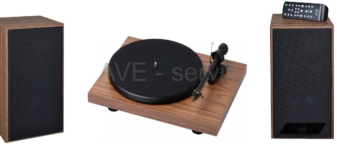 Gramofon+repro set Pro-Ject Debut III Phono/OM5e + AQ M25 Wood