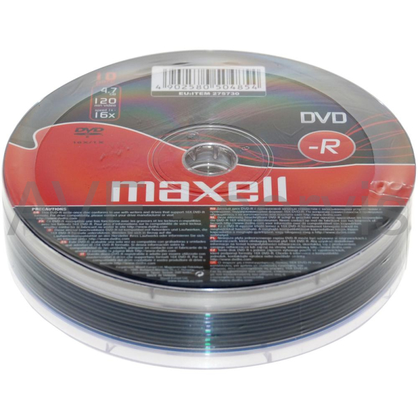 DVD-R 4,7GB 16x 10SH 275730 MAXELL