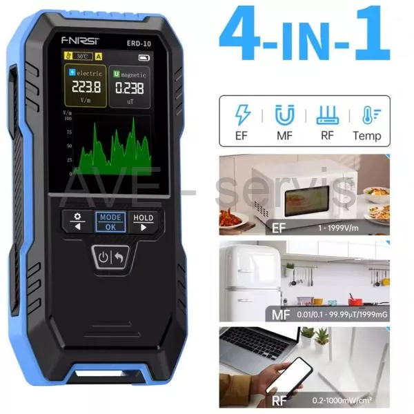 FNIRSI ERD-10 detektor elektromagnetického záření