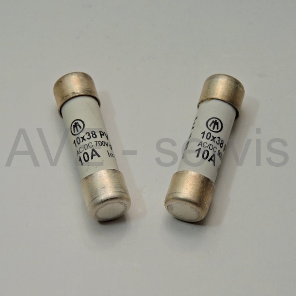 Pojistka keramická pro MP 10x38mm 10A varianty napětí