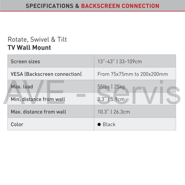 Držák LCD/LED TV Barkan E2300.B