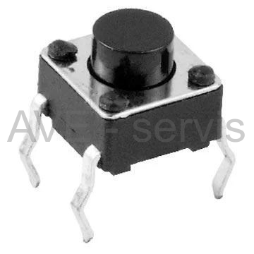 Mikrospínač 6x6 mm výšky 6,0mm 4pin klasik