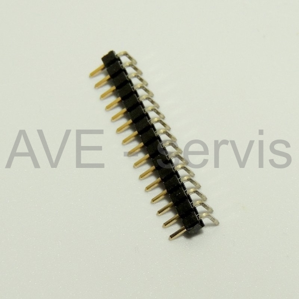 Konektor řadový 1x15pin 90°, rozteč 2.54mm, sada 10ks
