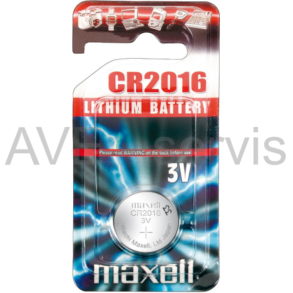 Baterie Lithiová mincová CR2016 Maxell 3V