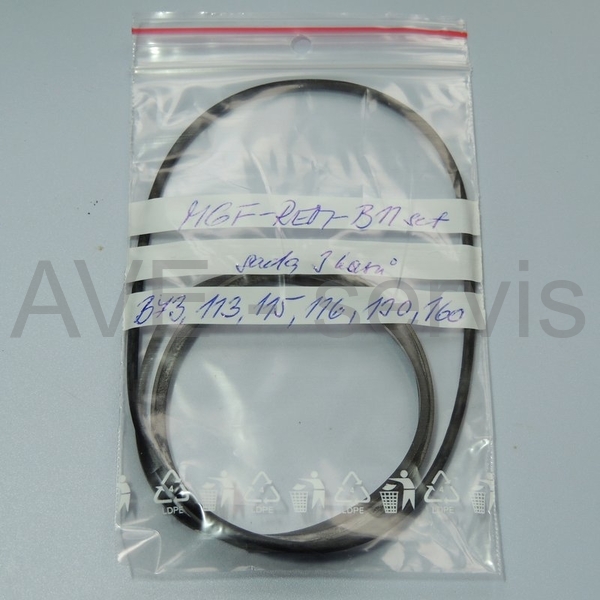 Sada řemínků pro magnetofony TESLA řady B73, B11x, CM 130/160 - 3ks