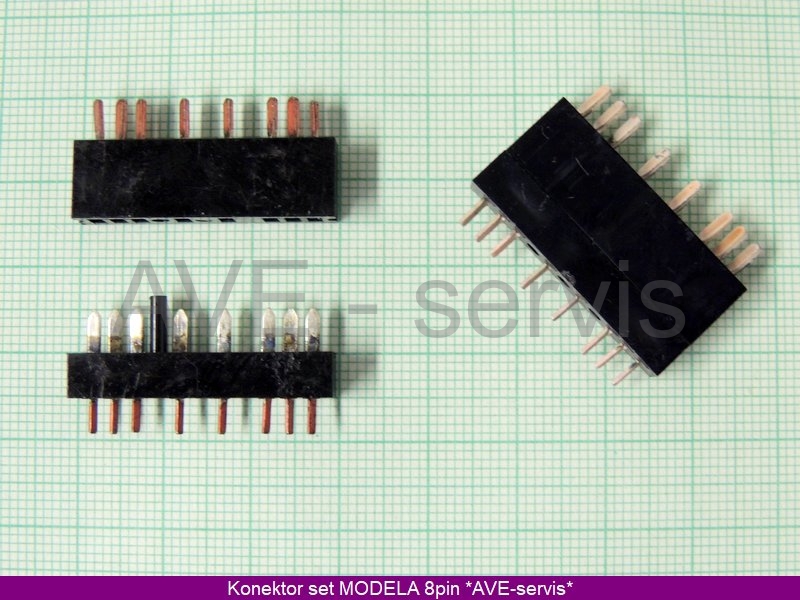 Konektor+Zdířka MODELA 8pin - NOS