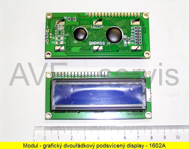 1602A dvouřádkový LCD display