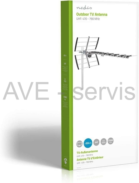 Anténa UHF Yagi venkovní ANORU55L8ME  Nedis® 