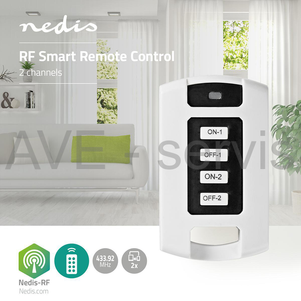 RF dálkové ovládání Nedis 2Ch Smart Remote Control 