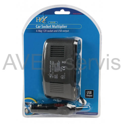 Nabíjecí stanice do auta HQ 4x 12V/USB 1A