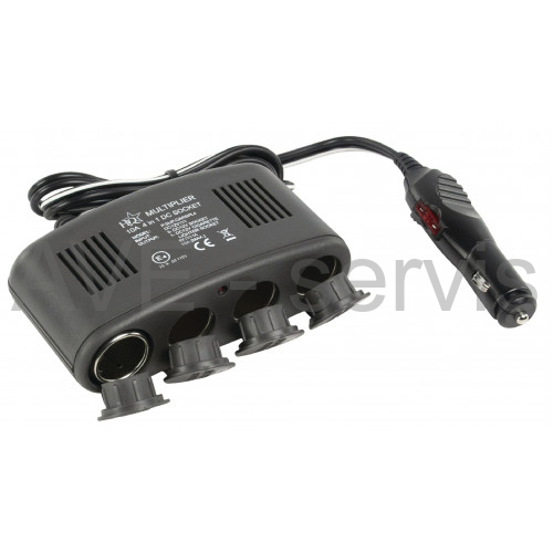 Nabíjecí stanice do auta HQ 4x 12V/USB 1A