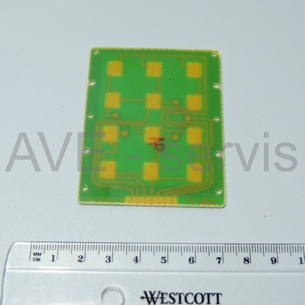Deska PCB klávesnice 3x4 kontakty Au, velikost 56x76mm