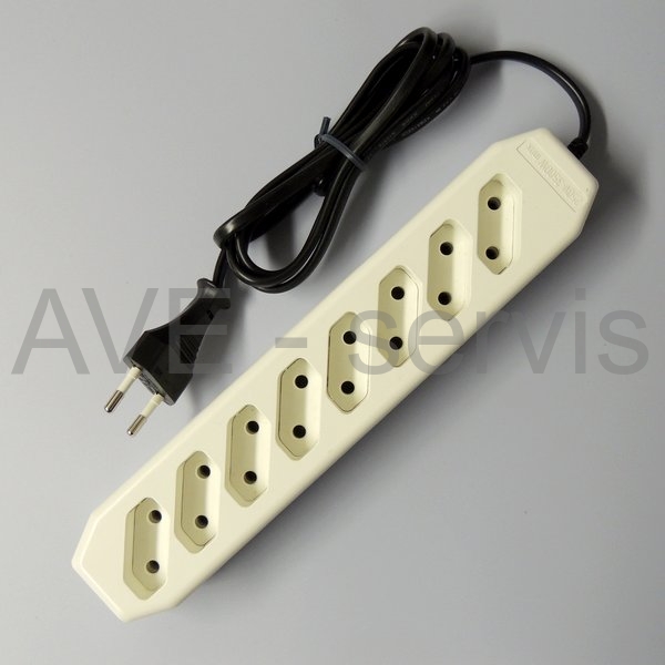 Síťový prodlužovací kabel AC230V/2,5A 8-zásuvek 1,5m