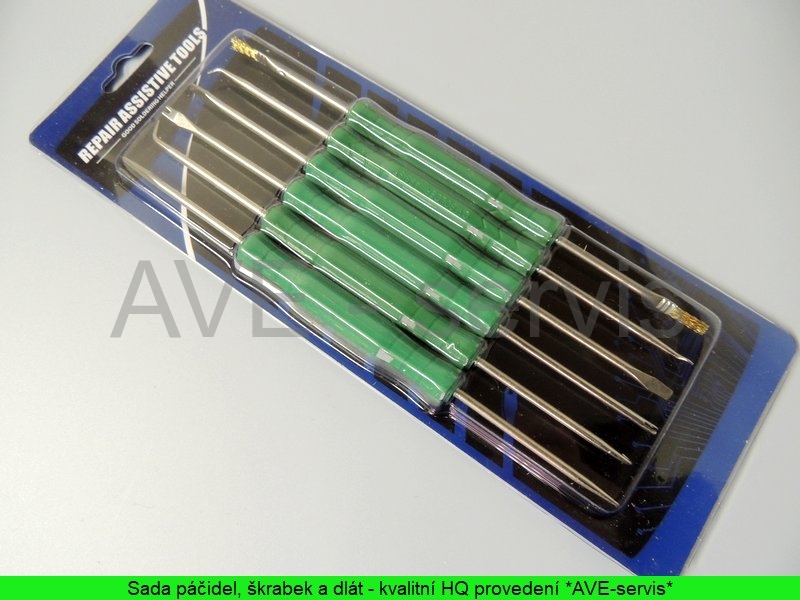 Sada páčidel, škrabek a dlát pro práci s elektronikou HQ
