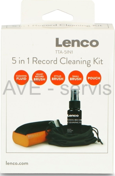 VINYL Čistící sada na gramo desky - Lenco 5in1