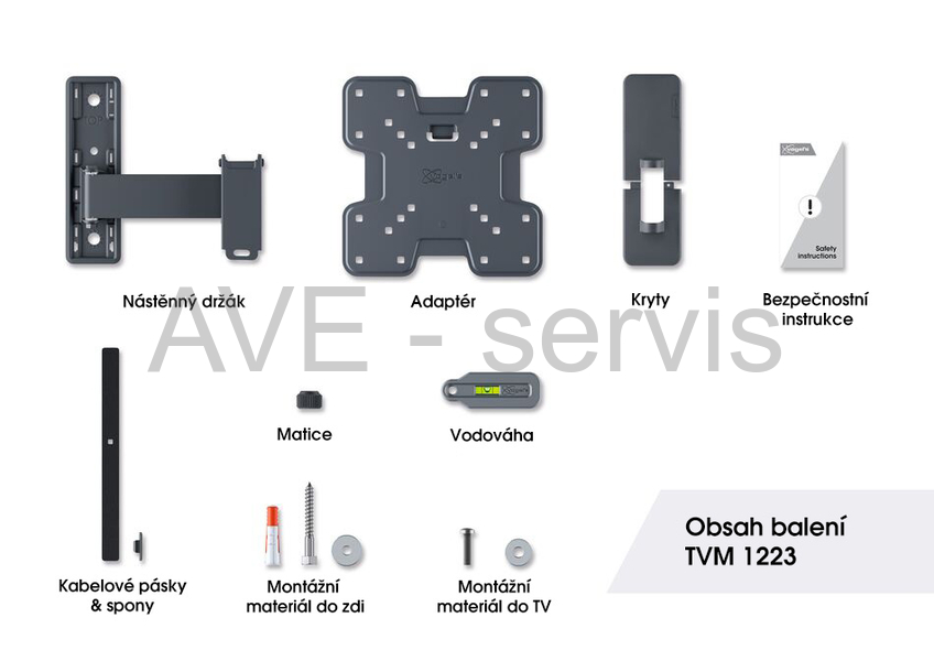  Držák LCD/LED TV Vogels s ramenem TVM 1223 černá
