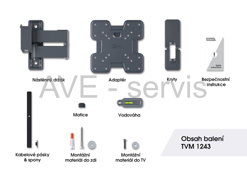  Držák LCD/LED TV Vogels s ramenem TVM 1243 černá
