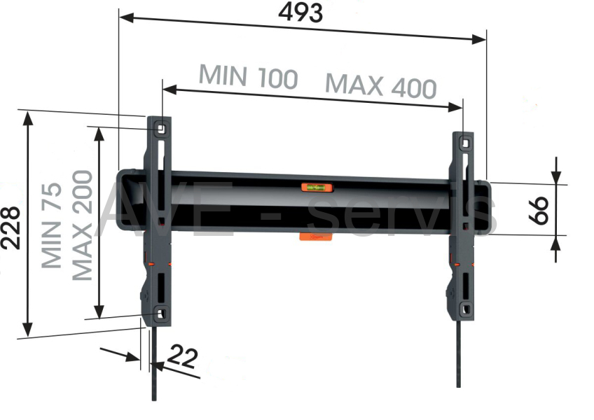 Držák OLED TV Vogel's TVM 3405 SP fixní, černá