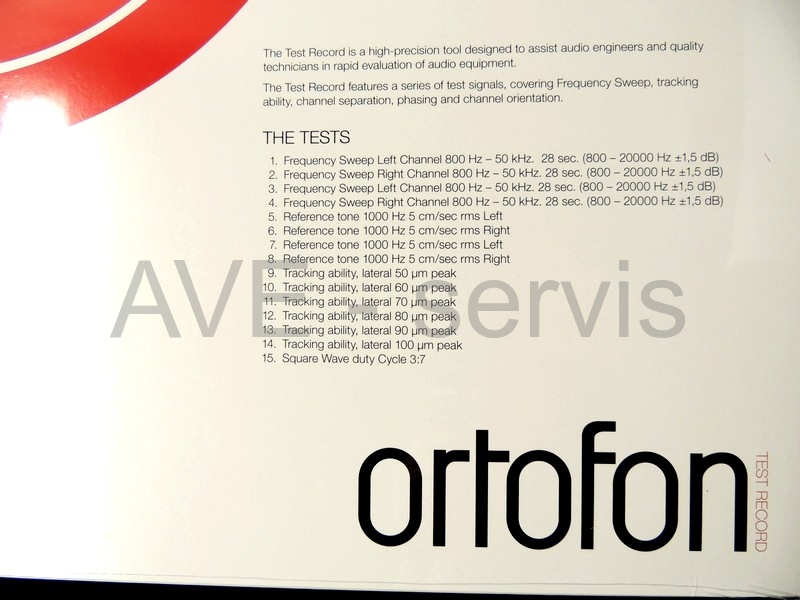 VINYL Test record Ortofon