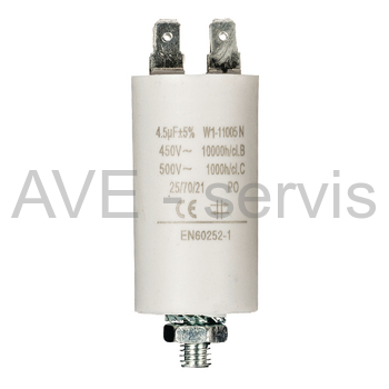 Kondenzátor rozběhový hodnoty 1-10uF/450V Faston