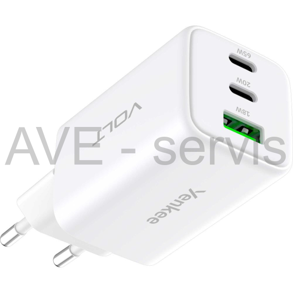 YAC G65 VOLT Nabíječka 65W/ 3xUSB YENKEE